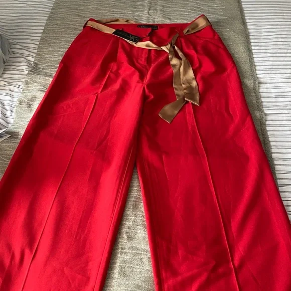 14 Sz Isabella Red wide leg trousers - Picture 5 of 9